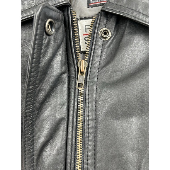 Vintage Pelle Studio Thinsulate Black Leather Coat Jacket Large Liner Full‎ Zip - Picture 4 of 15